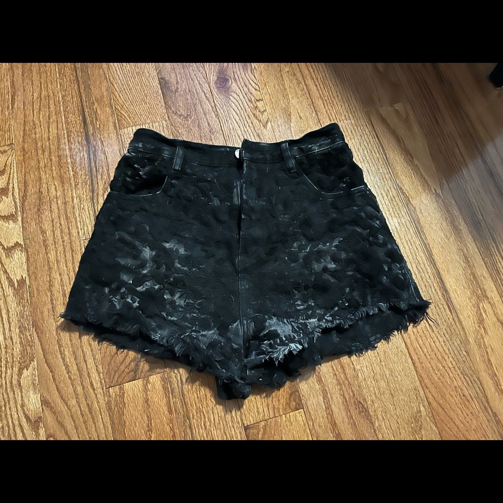 Free People Taupe high waisted denim shorts black Size 27